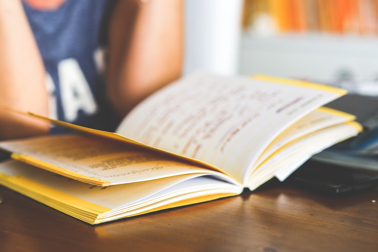 book on a table